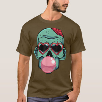 Camiseta Zombie Bubblegum Lazy Halloween disfraces gracioso