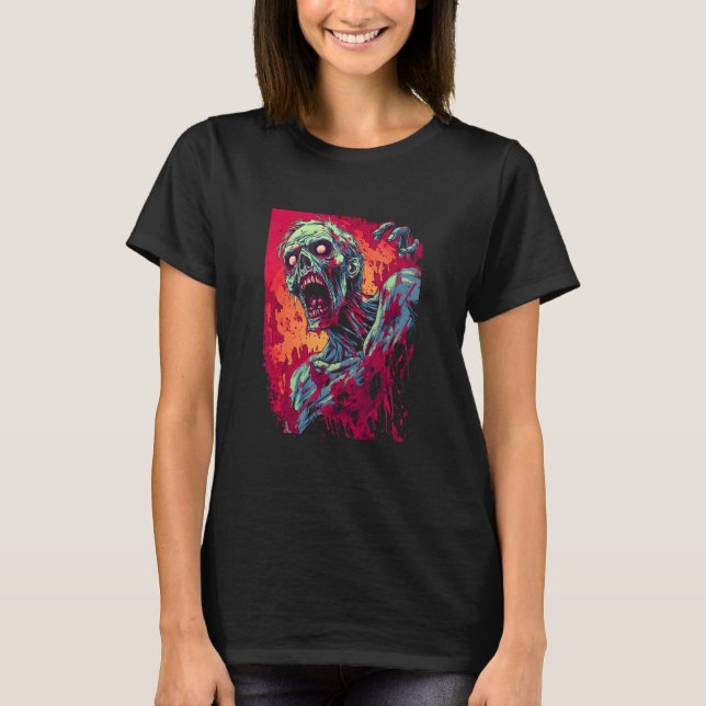 Camiseta Zombie by Haunted Horror Halloween 2 (Anverso)