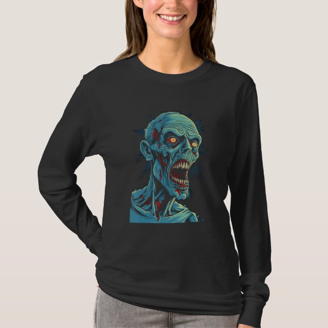 Camiseta Zombie by Haunted Horror Halloween 6 (Anverso)