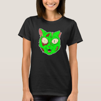 Camiseta Zombie Cat Lazy Halloween Costume Scary Creepy Spo