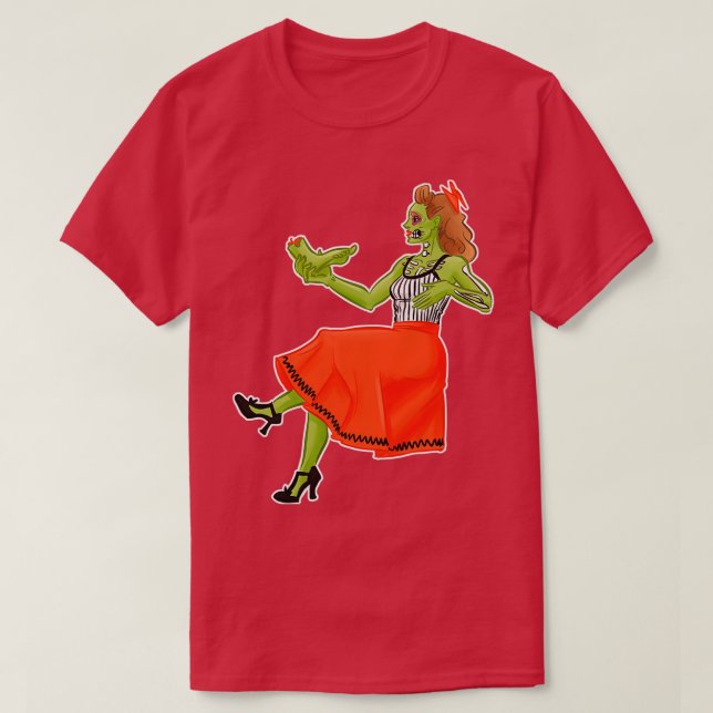 Camiseta Zombie Chica Blues (Diseño del anverso)
