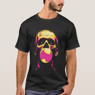 Camiseta Zombie con burbujas de fondo - Graciosa Halloween 