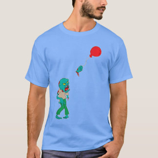 Camiseta Zombie con globo Película de zombies Película de t