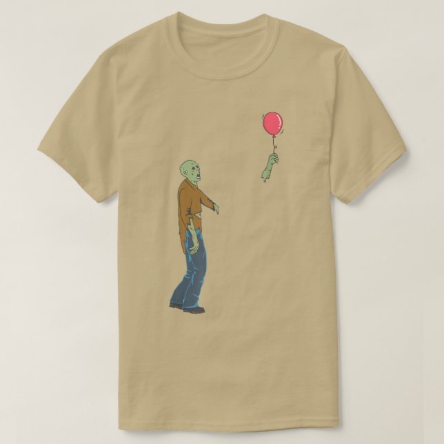 Camiseta Zombie con globos zombies divertida Halloween Art  (Diseño del anverso)