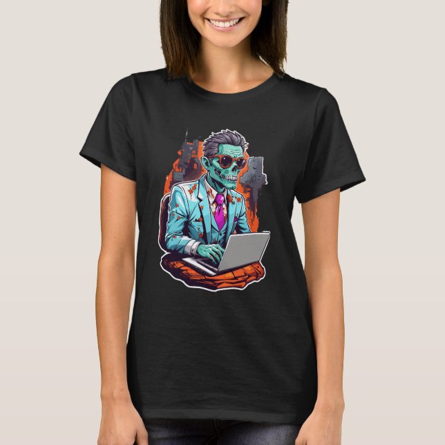 Camiseta Zombie corporativo | Halloween (Anverso)