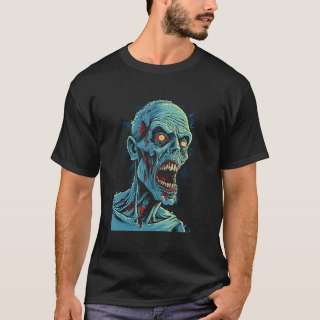 Camiseta Zombie de Halloween de Terror Embrujado 6 (Anverso)