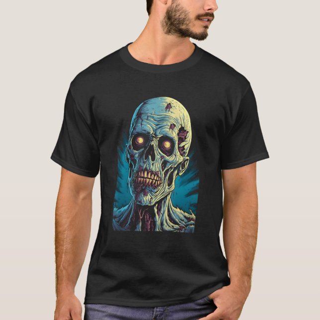 Camiseta Zombie de Halloween de Terror Embrujado 7 (Anverso)