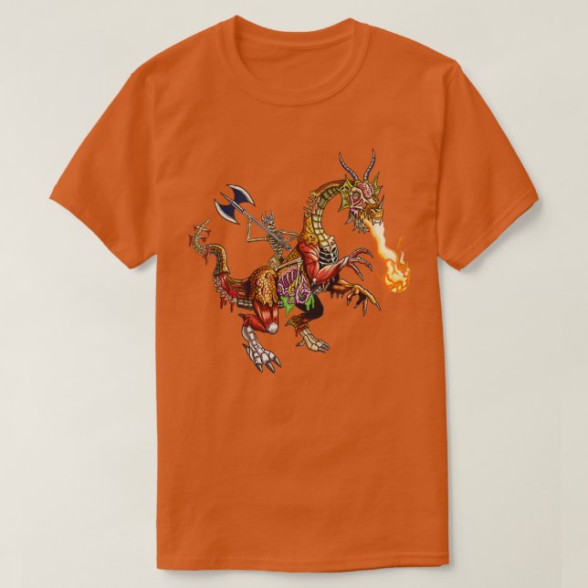 Camiseta Zombie Dragon Rider (Diseño del anverso)
