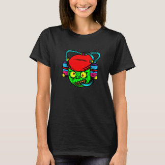 Camiseta Zombie Drinking Brains Lazy Halloween Costume Mon