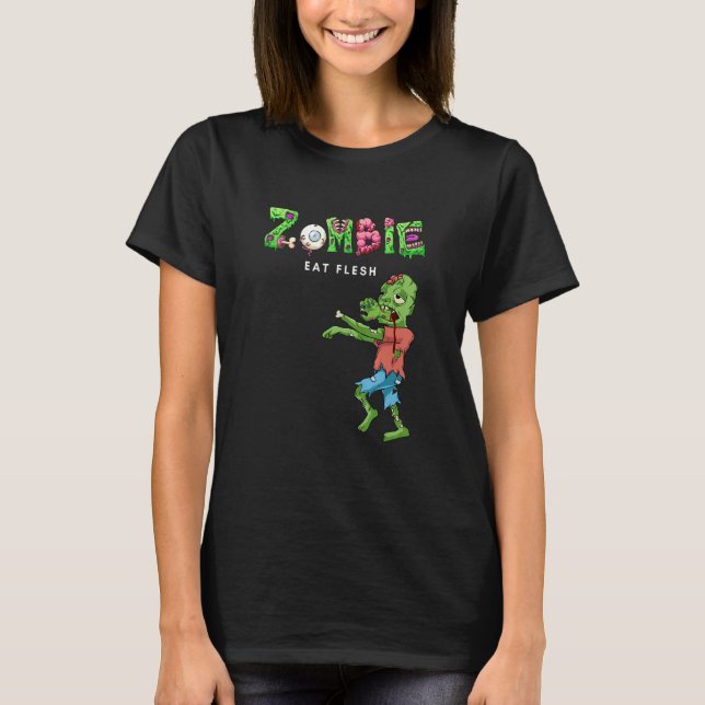 Camiseta Zombie Eat Flesh (Anverso)