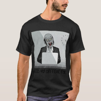CAMISETA ZOMBIE EN CLASE DE ZOOM SOMNOLIENTO NECESITA COHÉF