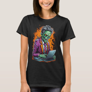 Camiseta Zombie en la Cubicle   Halloween