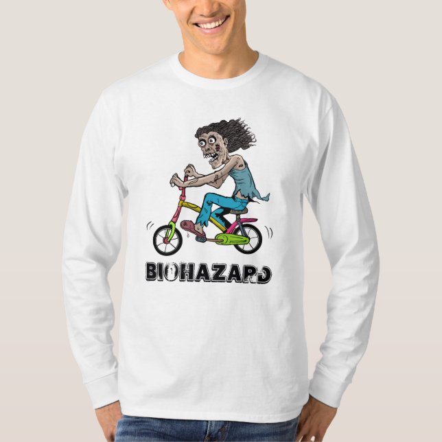 Camiseta Zombie En Una Bicicleta (Anverso)