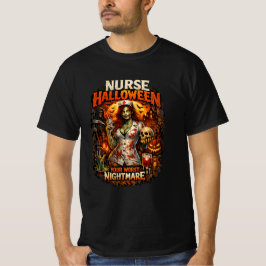 Camiseta Zombie Enfermera Halloween Tu Peor Pesadilla Terro