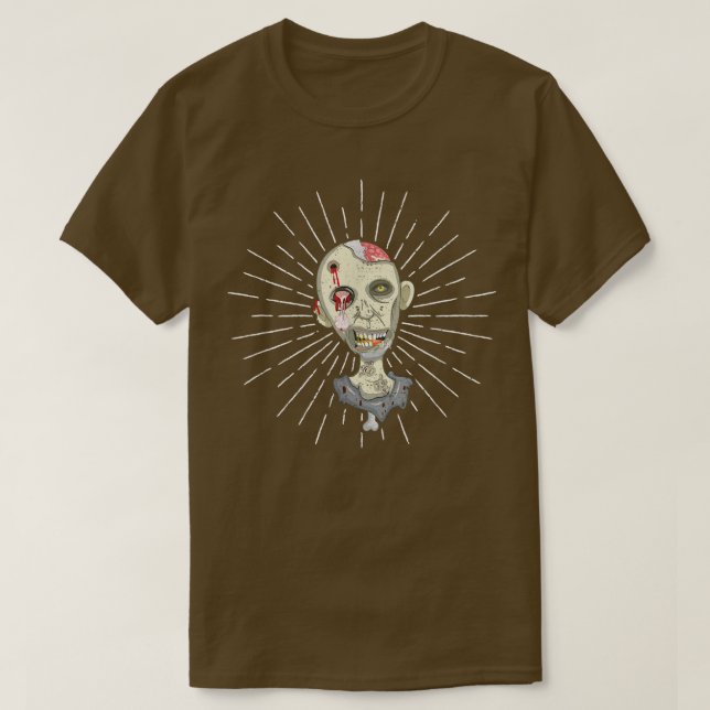 Camiseta Zombie Face Brain Halloween Zombies Ghoul S (Diseño del anverso)