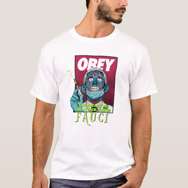 Camiseta Zombie Fauci Ciencia Anti Máscara Arresto Fauci Dr (Anverso)