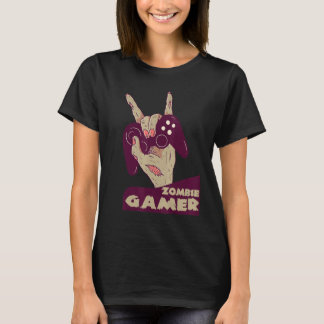 Camiseta zombie gamer hand of grab with controller gaming c