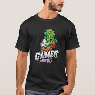 Camiseta Zombie Gamer Lazy Halloween disfraz Guay Video-Gam