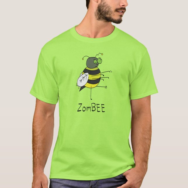 Camiseta Zombie Halloween Bee Divertidos niños (Anverso)