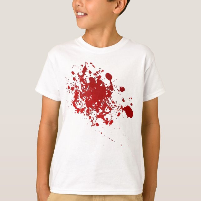 Camiseta Zombie Halloween manchas de sangre aterradoras san (Anverso)