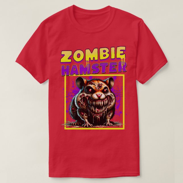 Camiseta Zombie Hamster divertido (Diseño del anverso)