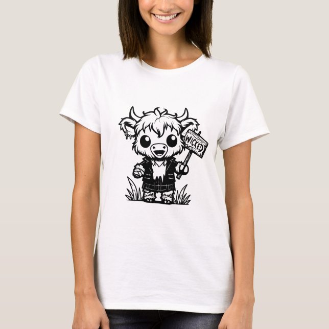 Camiseta Zombie Highland Cow (Anverso)
