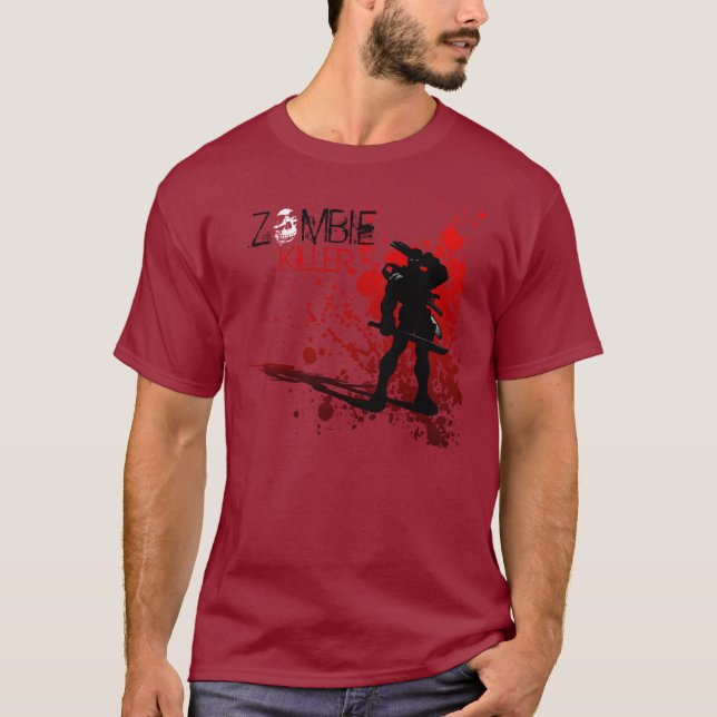 Camiseta Zombie KILLER - mancha de sangre (Anverso)