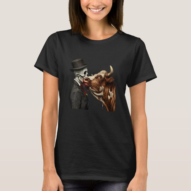 Camiseta Zombie Kisses Cow (Anverso)