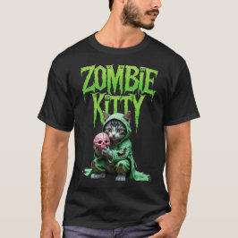 Camiseta Zombie Kitty: Tee de Gato de Halloween