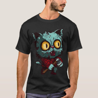 Camiseta Zombie Lumberjack Cat cera