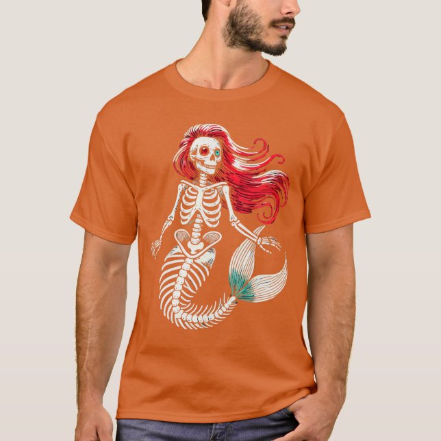 Camiseta Zombie Mermaid Halloween Costume Spooky Trick Or T (Anverso)