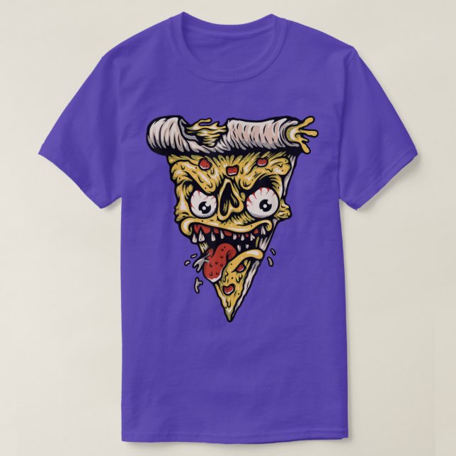 Camiseta Zombie Monster Pizza Slice Scary Pizza Pie Hallowe (Diseño del anverso)