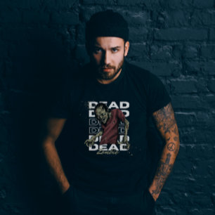 Camiseta Zombie Muerta Blanca y Marrón