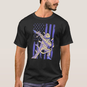 Camiseta Zombie Mummy Dab Dabbing Baila Bandera Americana H