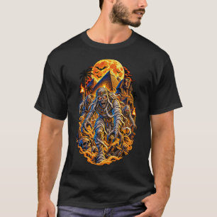 Camiseta Zombie Mummy Pharaoh Egyptian Halloween Horror Gra