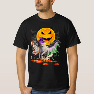 Camiseta Zombie Mummy Witch Horse Lover Pumpkin Horror Hall