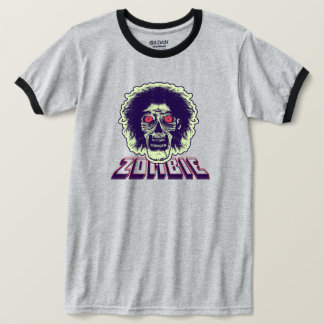 Camiseta ZOMBIE Naranja Oyes Green Hair