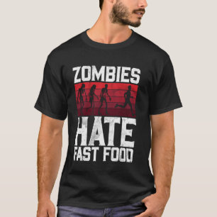 Camiseta Zombie Odia Zombie de Comida Rápida