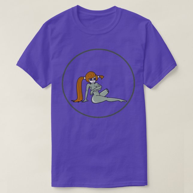Camiseta Zombie Pin Up Chica Redhead (Diseño del anverso)