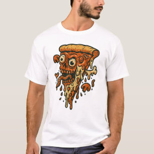 Camiseta Zombie Pizza Slice - Espeluznante divertido arte d