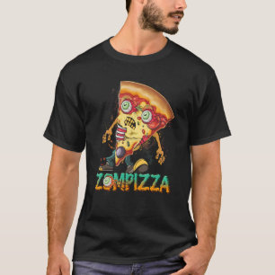 Camiseta Zombie Pizza Zompizza Funny Halloween Comida Zombi