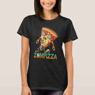 Camiseta Zombie Pizza Zompizza Funny Halloween Comida Zombi