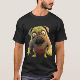 Camiseta Zombie Pug 3D Pop-Out Halloween