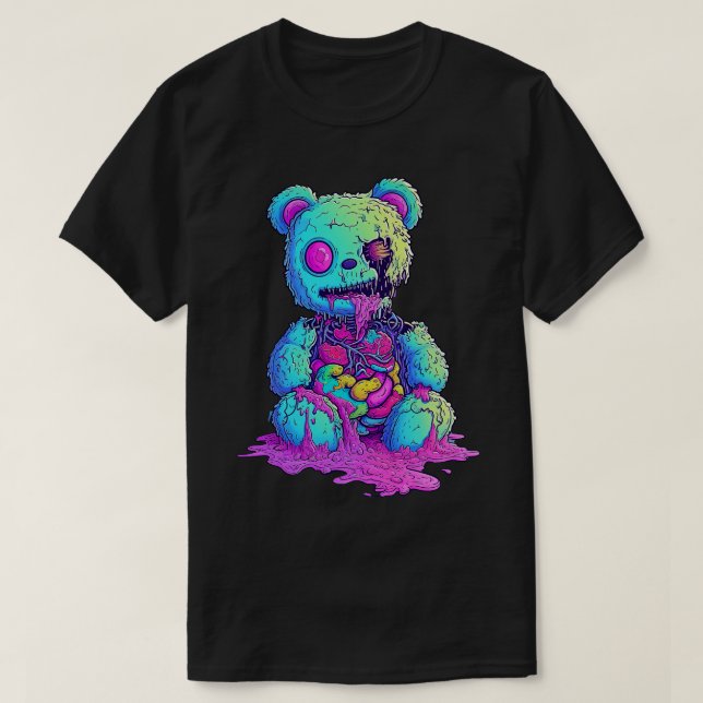 Camiseta Zombie Rainbow Bear (Diseño del anverso)