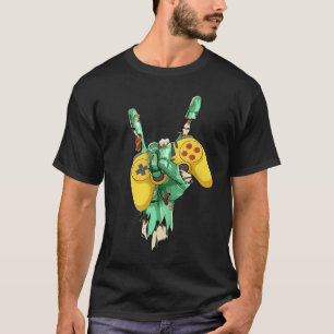 Camiseta Zombie Rock Hand Holding Gaming Controller