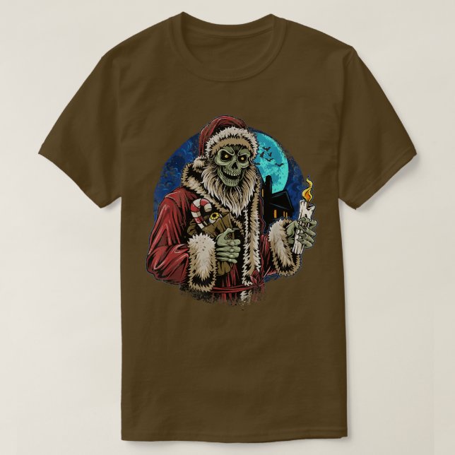 Camiseta Zombie Santa Funny Sarcásticos Navidades feos (Diseño del anverso)