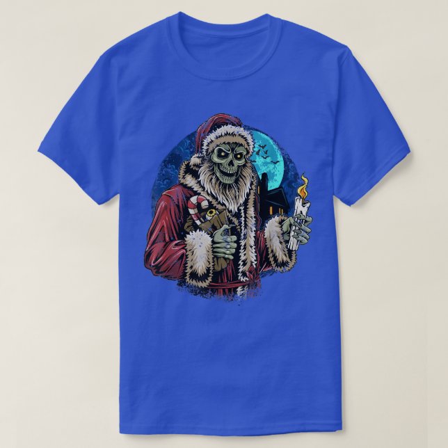 Camiseta Zombie Santa Funny Sarcásticos Navidades feos  (Diseño del anverso)
