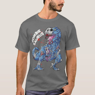 Camiseta Zombie Saurus Halloween Niños Dinosaurio T Re 6949