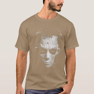 Camiseta Zombie Scary Hieroglyphic Face Undead Horror Gothi