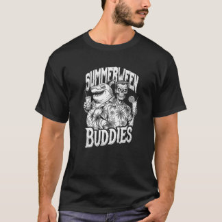 Camiseta Zombie Shark Summerween Funny Beach Budkta
